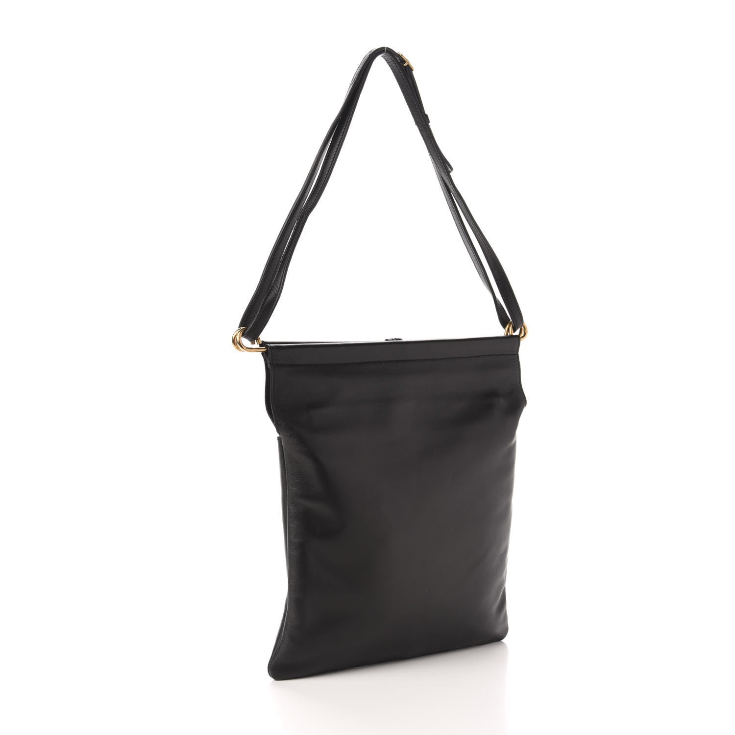 Celine Lambskin Shoulder Bag Black 3 of 11
