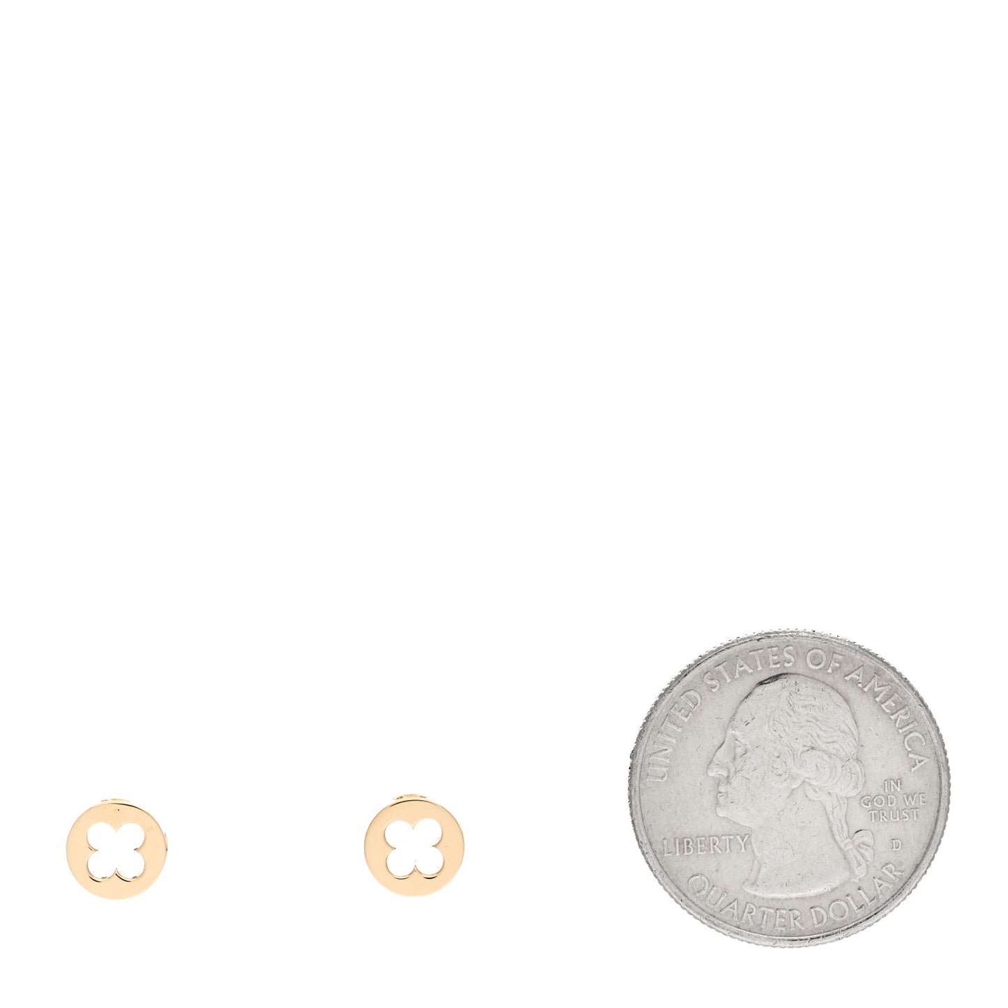 18K Yellow Gold Empreinte Ear Studs Earrings
