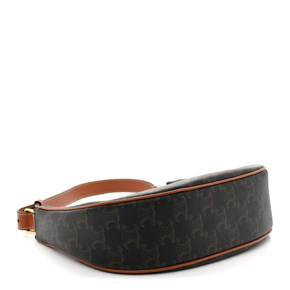 Celine Triomphe Canvas Calfskin Ava Shoulder Bag Tan 4 of 9