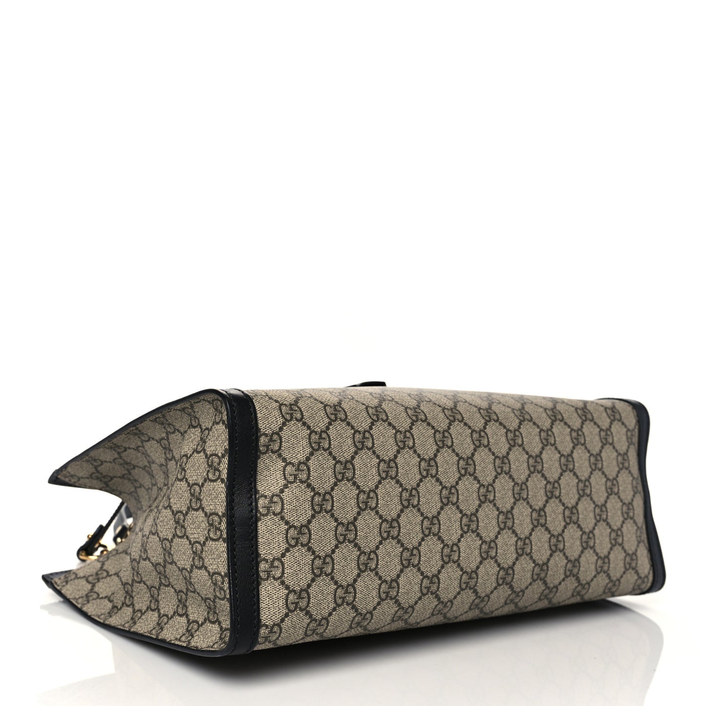GG Supreme Monogram Medium Padlock Tote Black