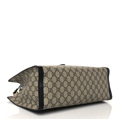 Gucci GG Supreme Monogram Medium Padlock Tote Black 4 of 11