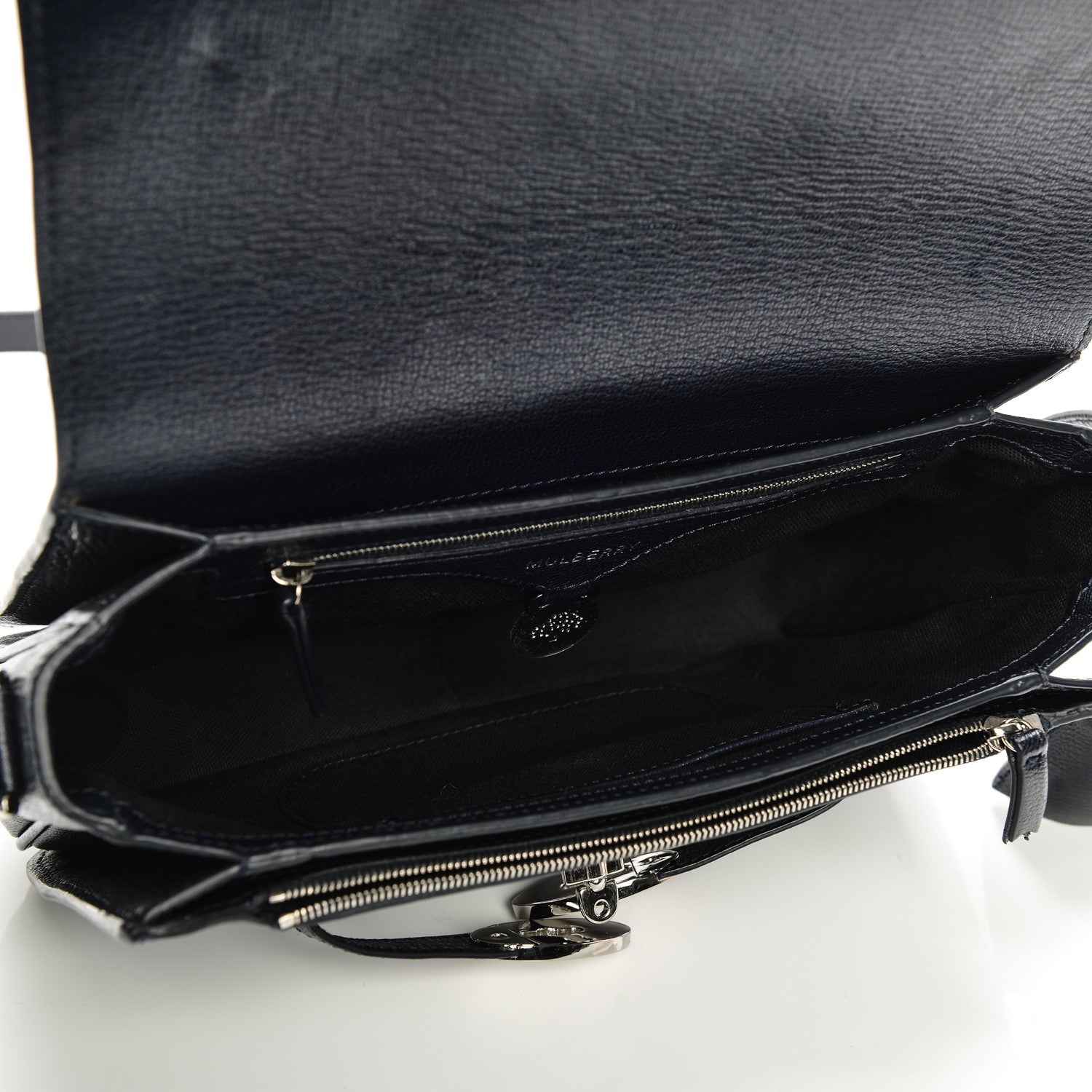 Mulberry Shiny Goatskin Bayswater Shoulder Bag Midnight 5 of 7