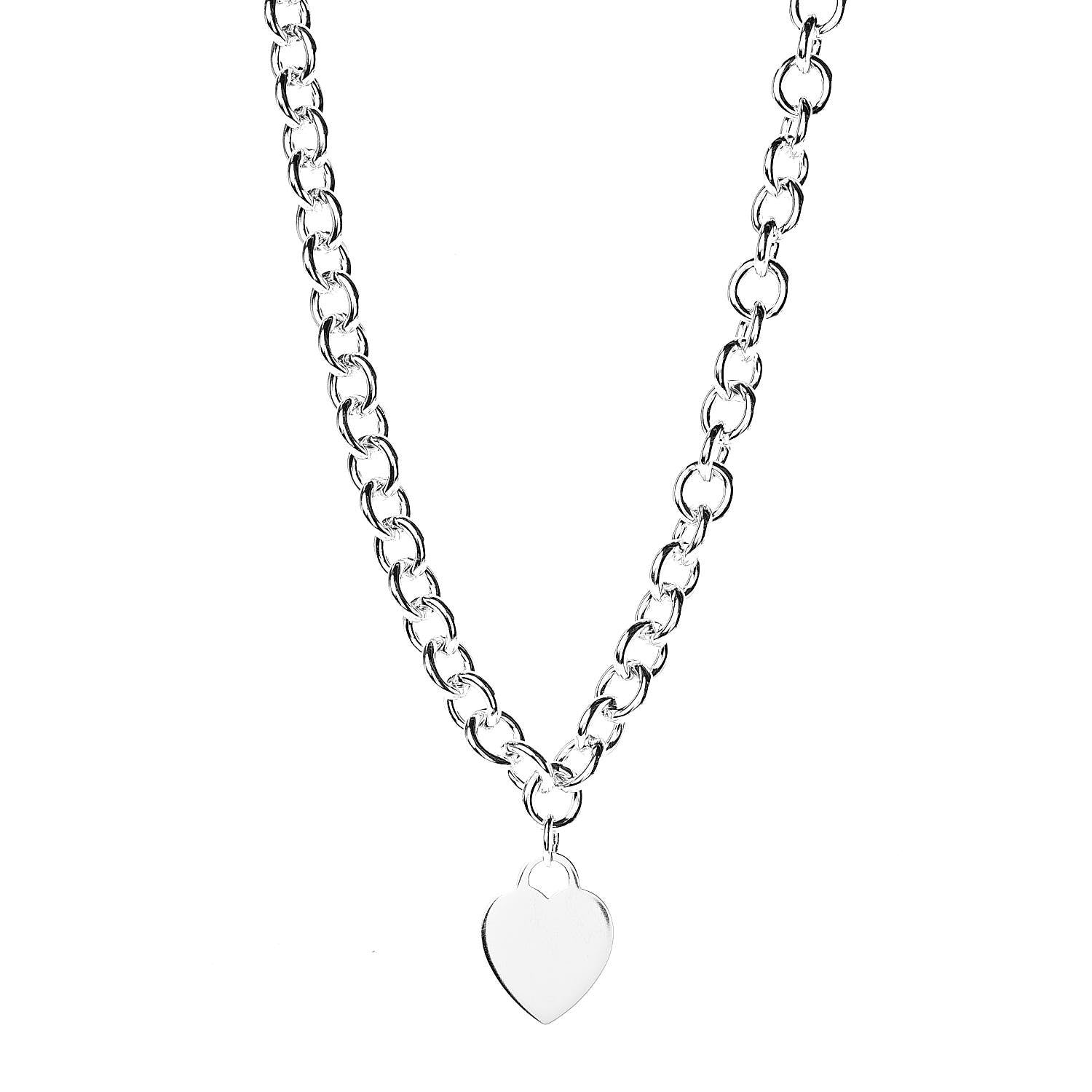 Tiffany Sterling Silver Heart Tag Necklace 1 of 5
