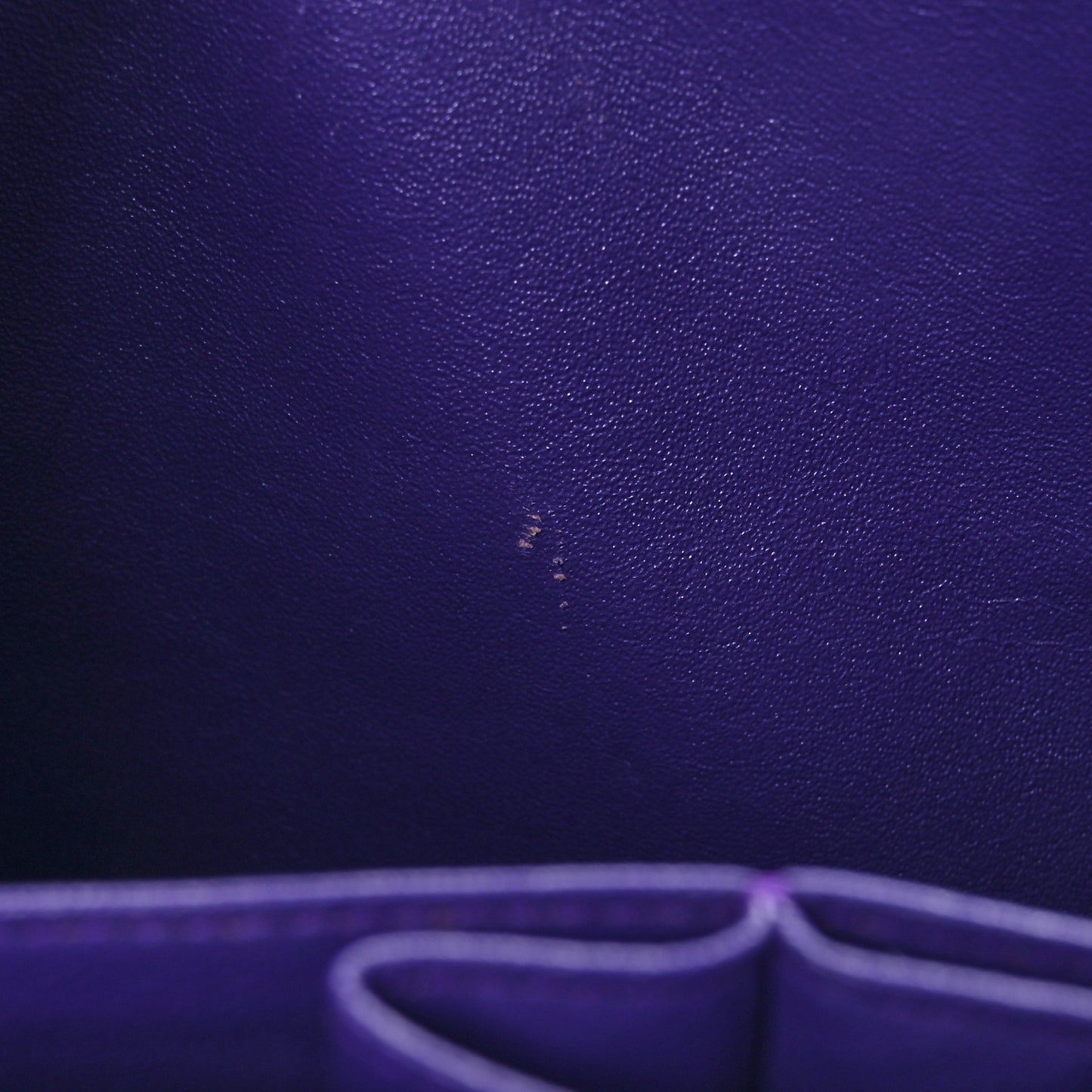 Patent Calfskin Quilted Jumbo Double Flap Purple