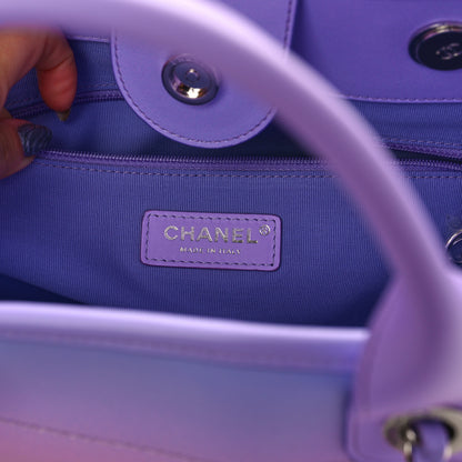 Chanel Shaded Calfskin Medium Deauville Tote Light Purple Pink Coral 7 of 11