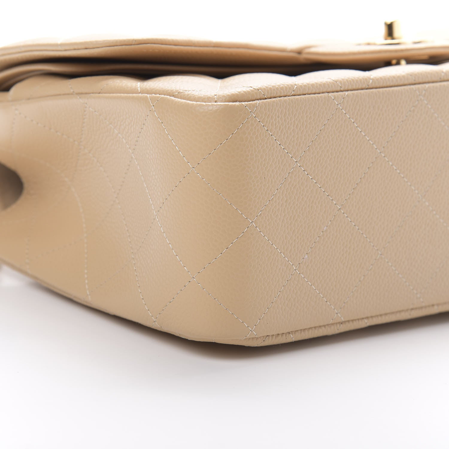 Chanel Caviar Quilted Jumbo Double Flap Beige 9 of 13