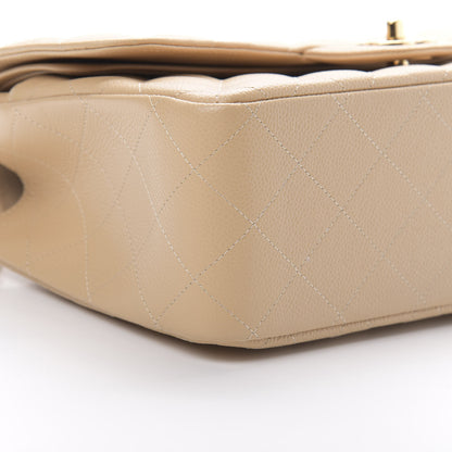 Chanel Caviar Quilted Jumbo Double Flap Beige 9 of 13