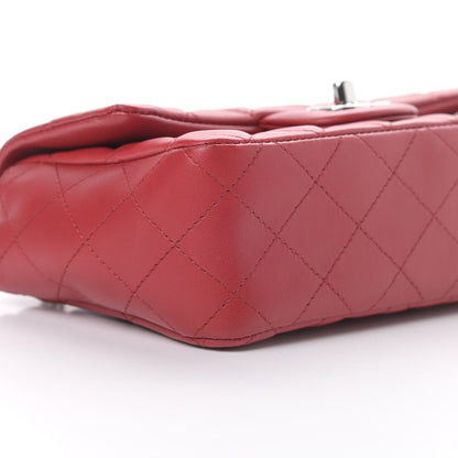 Chanel Lambskin Quilted Mini Rectangular Flap Red 9 of 12