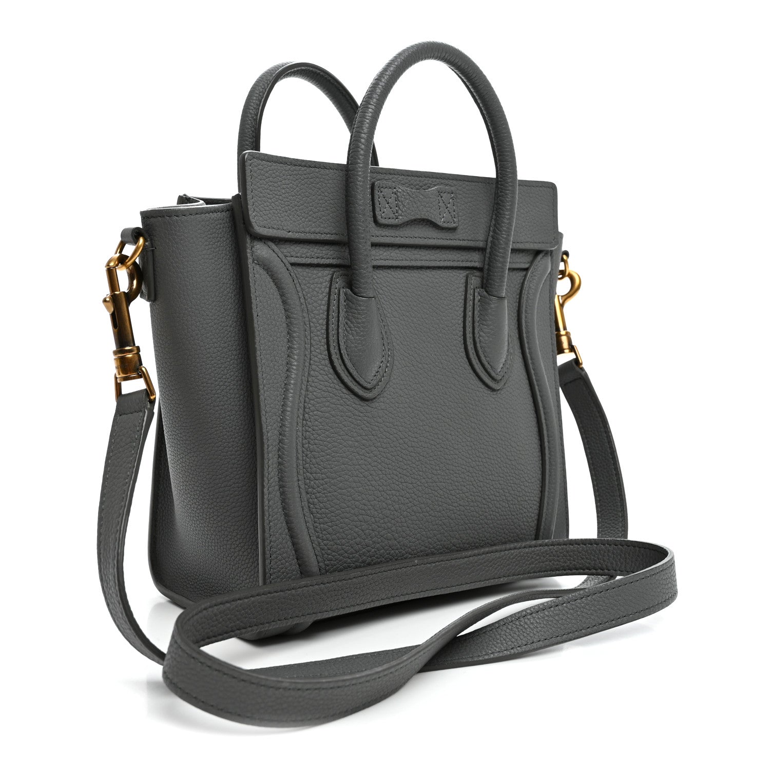 Celine Baby Drummed Calfskin Nano Luggage Kohl 3 of 11