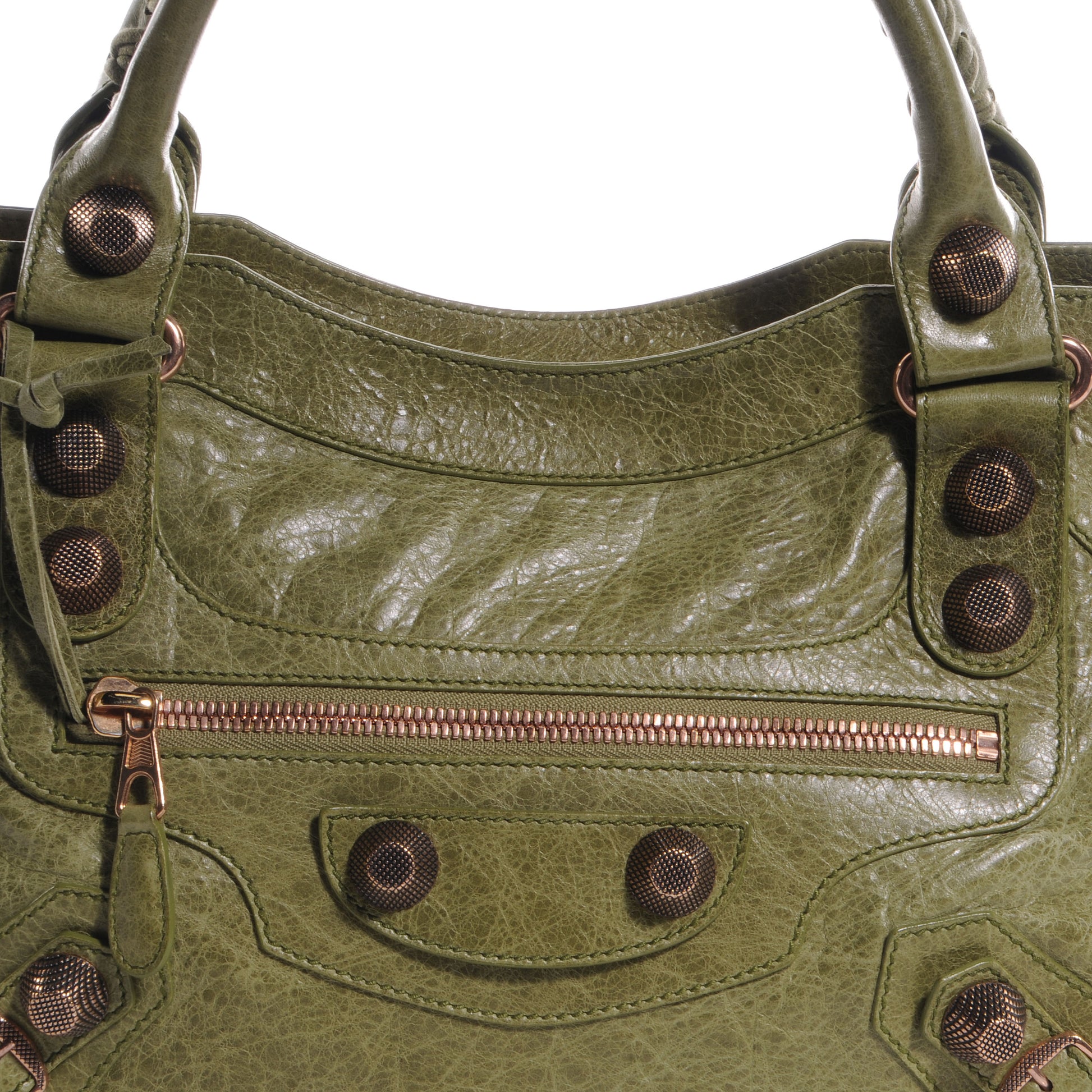 Balenciaga Agneau Giant 21 Rose Gold Hardware City Light Olive 9 of 10