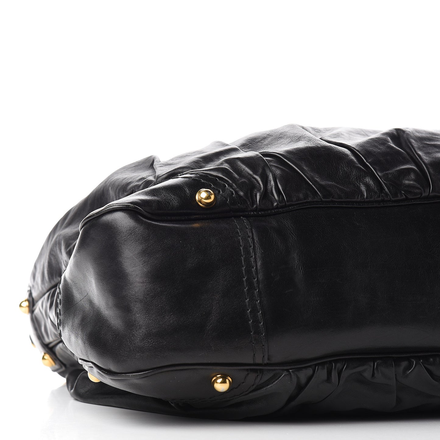 Calfskin Large Jockey Hobo Black