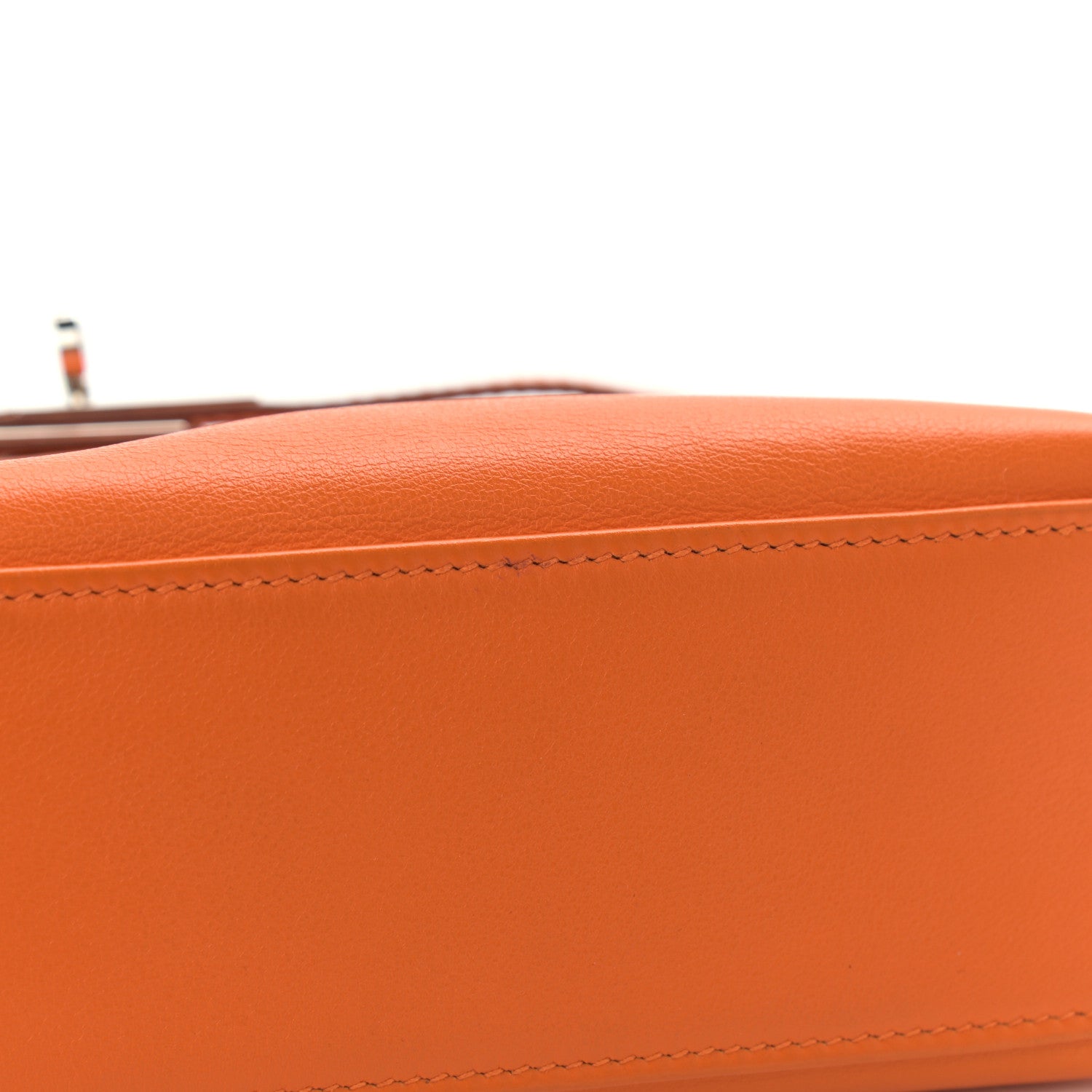 Hermes Swift Kelly Pochette Clutch Orange 11 of 21