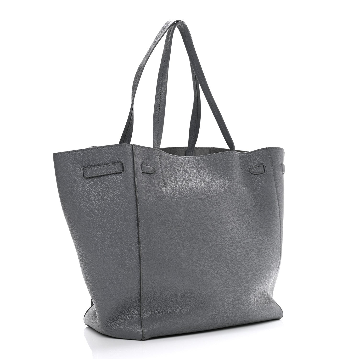 Celine Soft Grained Calfskin Small Belt Cabas Phantom Grey 3 of 12