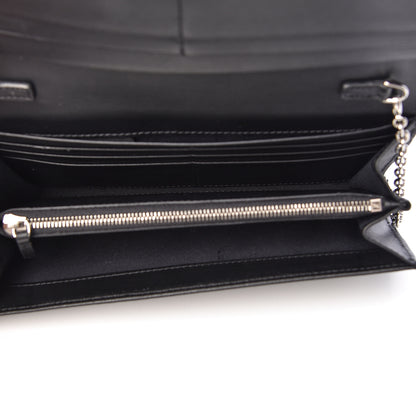 Fendi Vitello Liberty Fun Fair Studded Continental Wallet On Chain Black Multicolor 5 of 9
