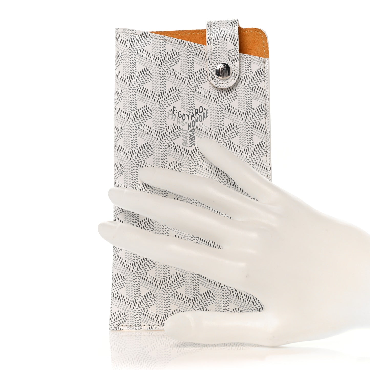 Goyardine Montmartre Glasses Case White