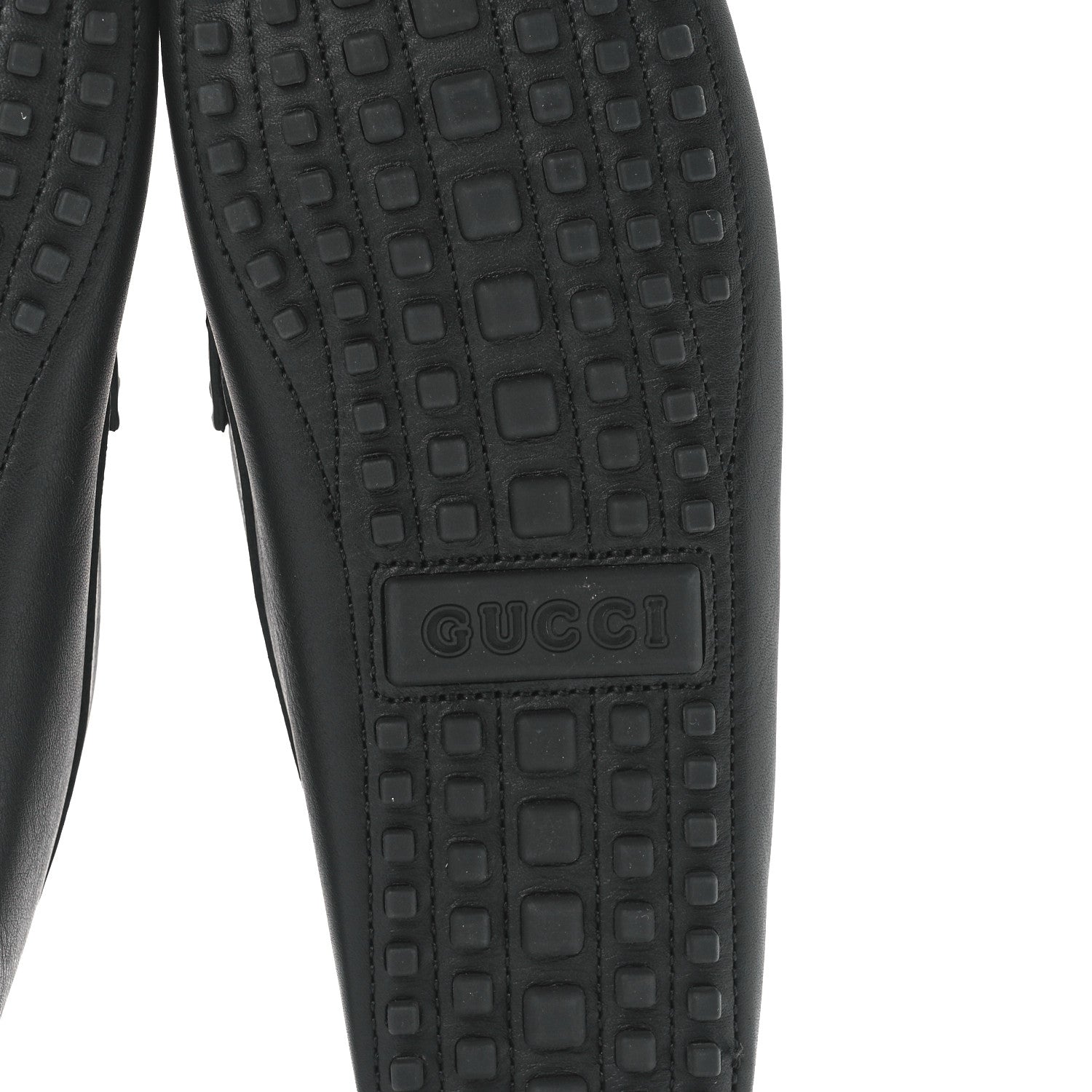 Gucci Soft Clove Calfskin Monochrome Mens Interlocking G Driver Loafers 10.5 Black 6 of 9