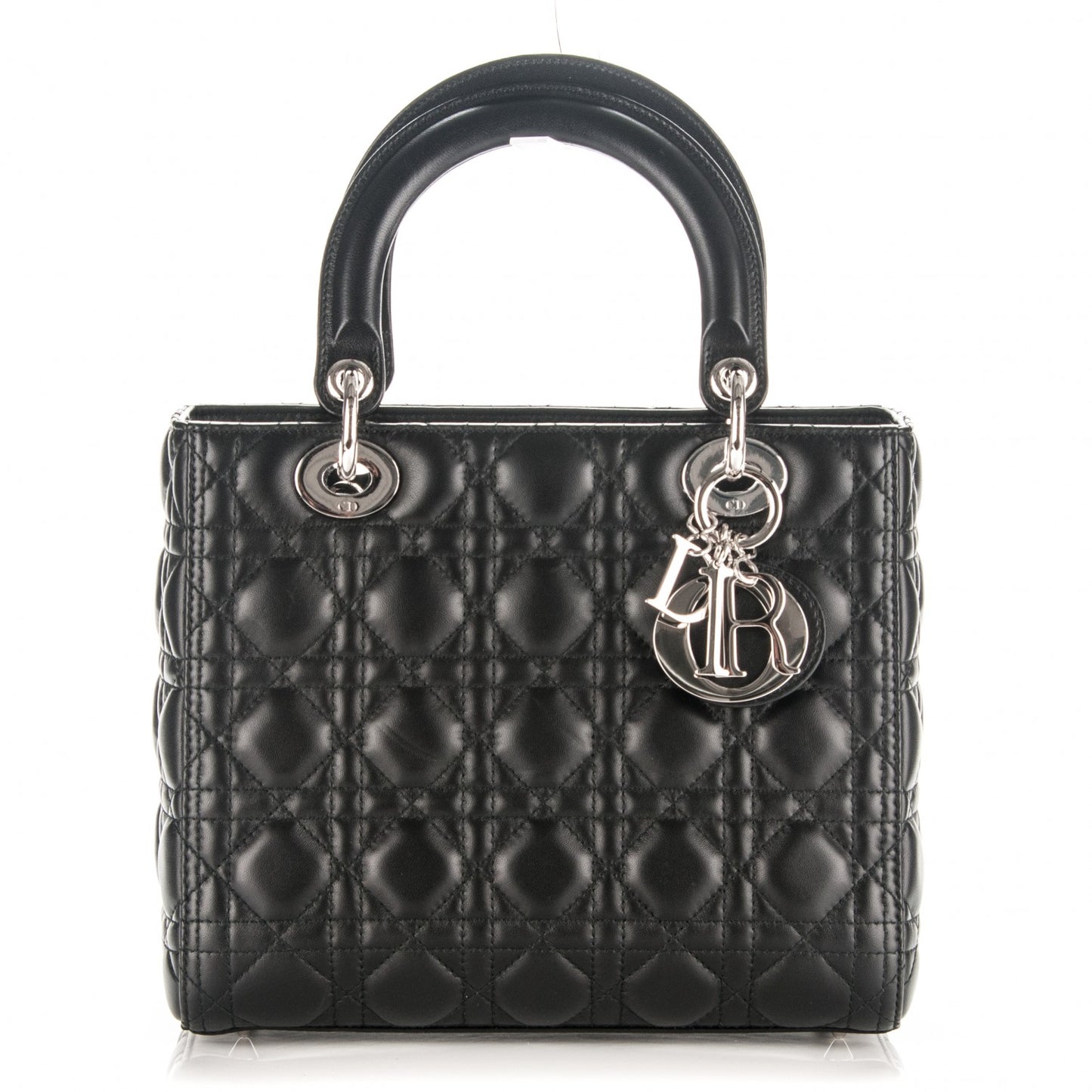 Lambskin Cannage Medium Lady Dior Black