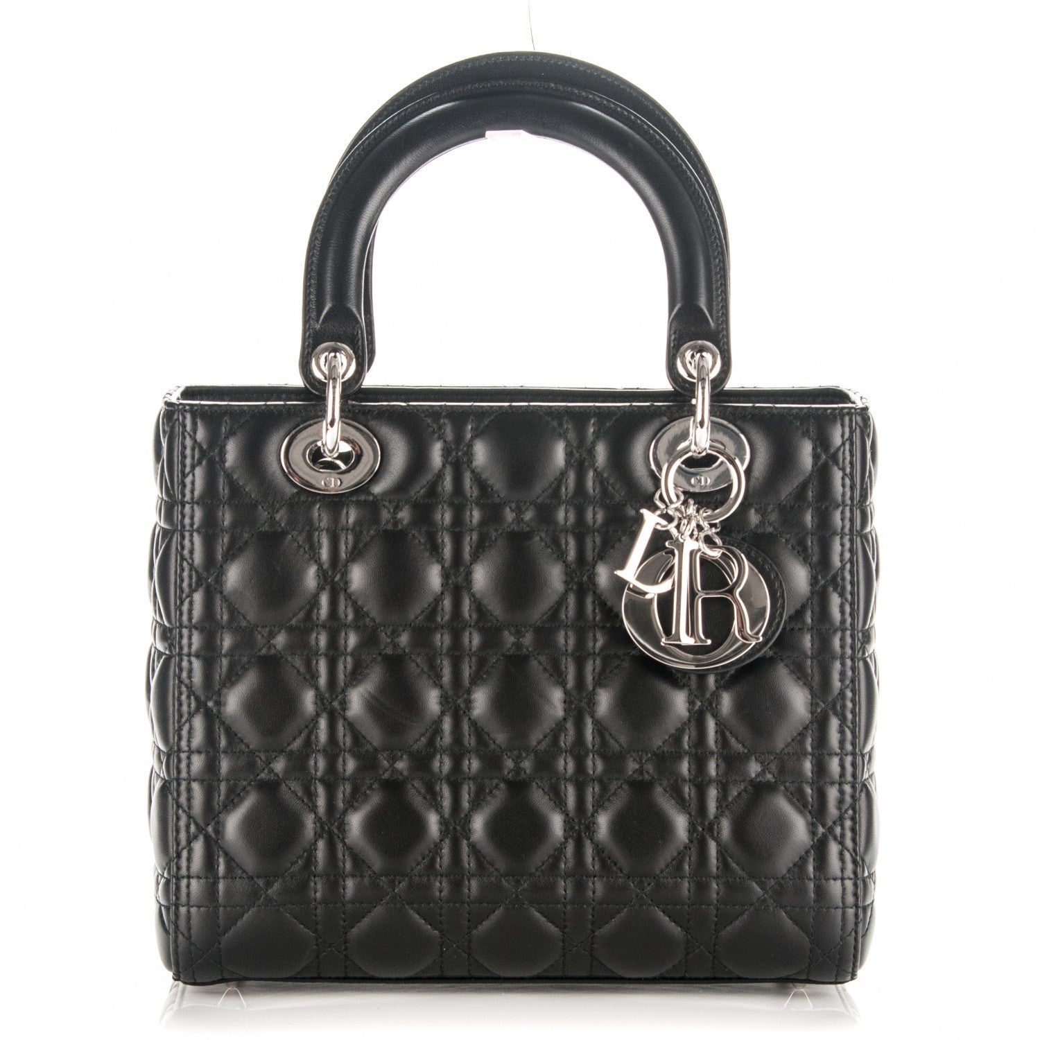 Christian Dior Lambskin Cannage Medium Lady Dior Black 1 of 7