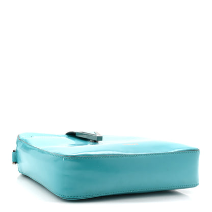 Versace Shiny Calfskin V Greca Messenger Bag Teal 4 of 10