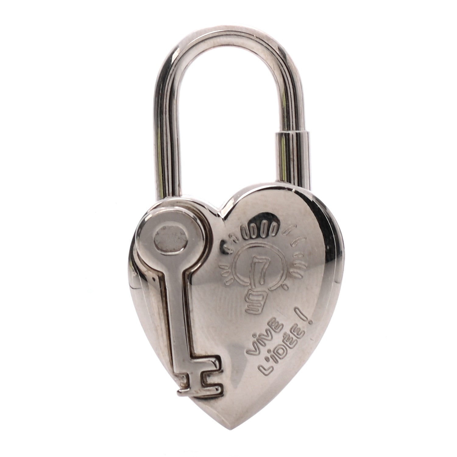 Hermes Palladium Annee De La Fantaisie Heart Cadena Lock 1 of 4