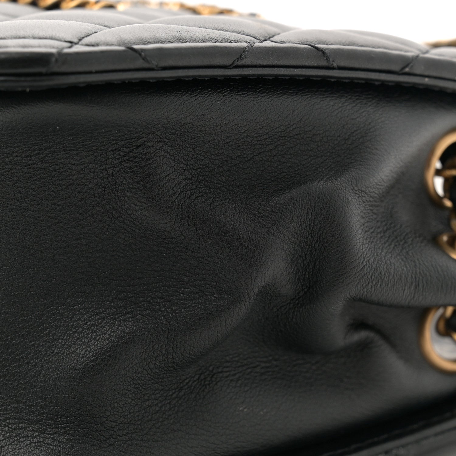 Chanel Calfskin Quilted Small CC Chain Accordion Tote Black 12 of 12