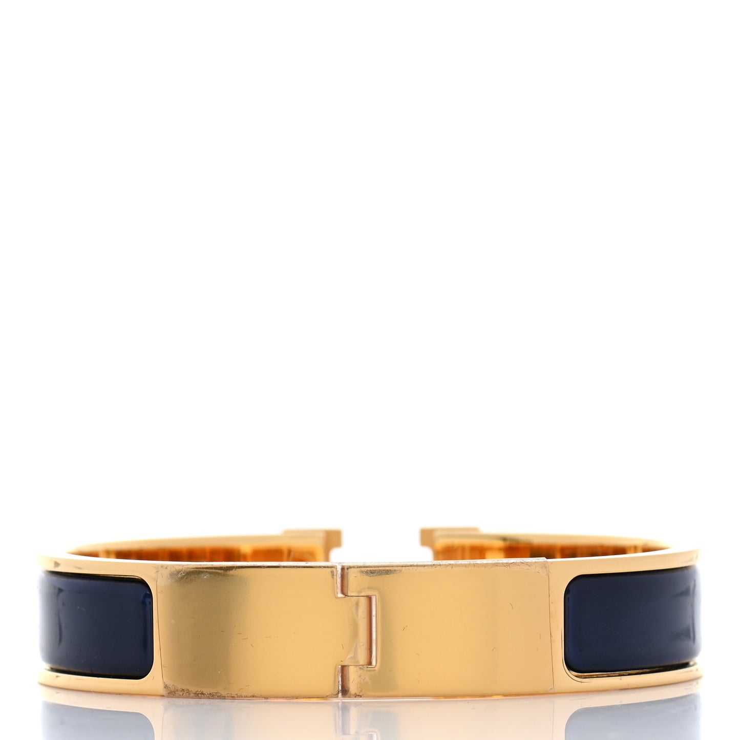 Narrow Enamel Clic Clac H Bracelet PM Bleu Abysse