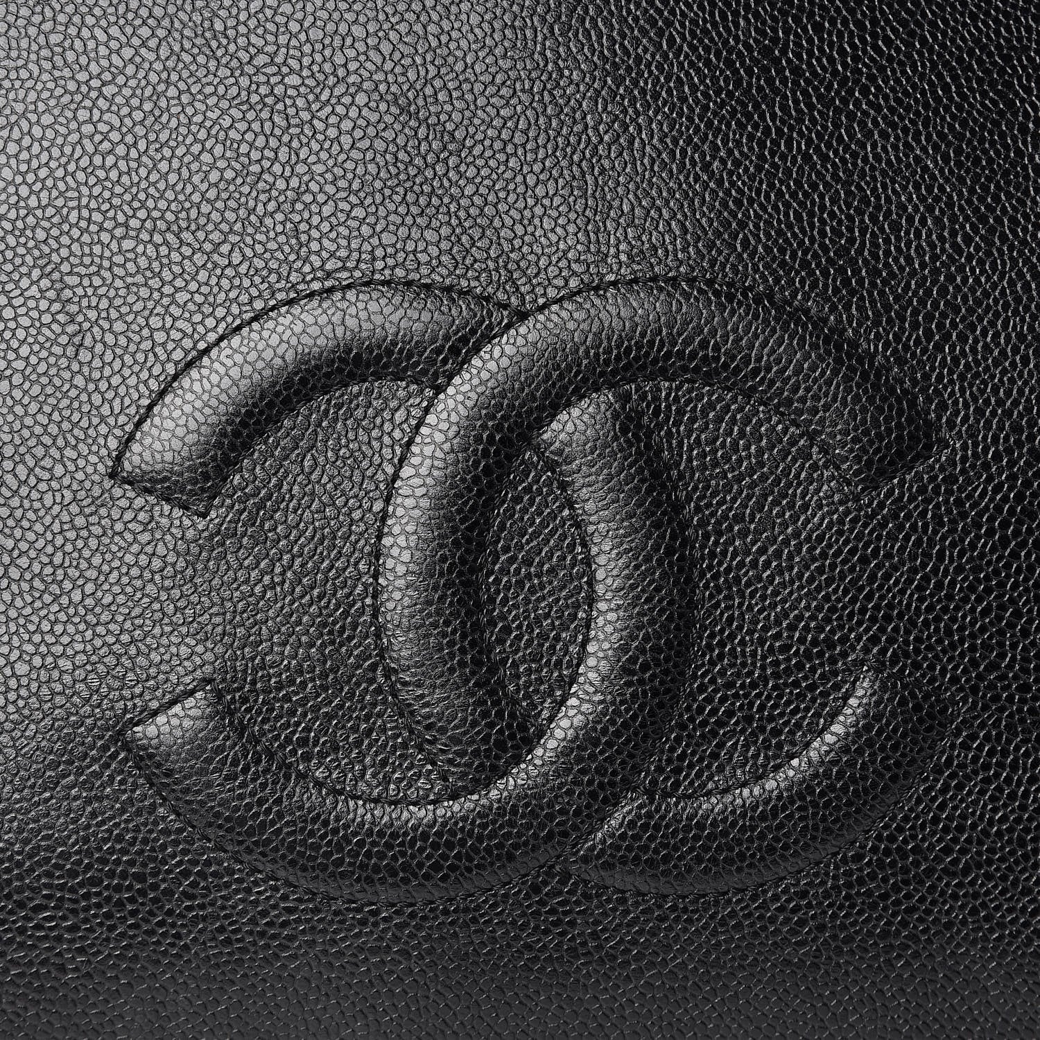 Chanel Caviar Large CC Shoulder Bag Black 8 of 12