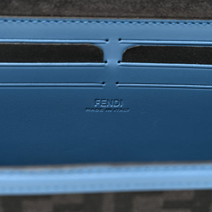 Fendi Recycled Fabric Jacquard Vitello King FF 1974 Baguette Soft Trunk Asfalto Black Fiordaliso 7 of 9