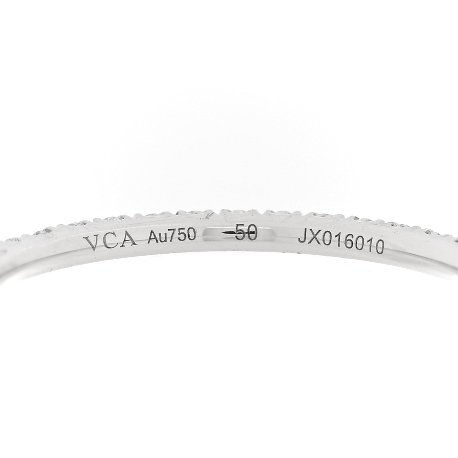 Van Cleef & Arpels 18K White Gold Diamond 1.25mm Felicite Wedding Band Ring 50 5.25 4 of 4