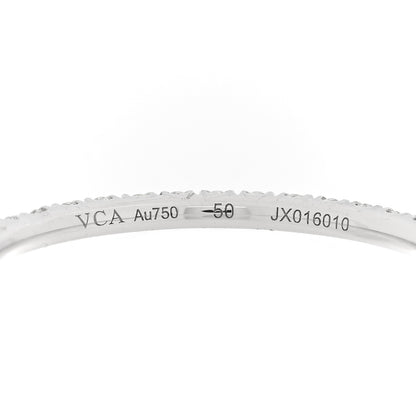 Van Cleef & Arpels 18K White Gold Diamond 1.25mm Felicite Wedding Band Ring 50 5.25 4 of 4