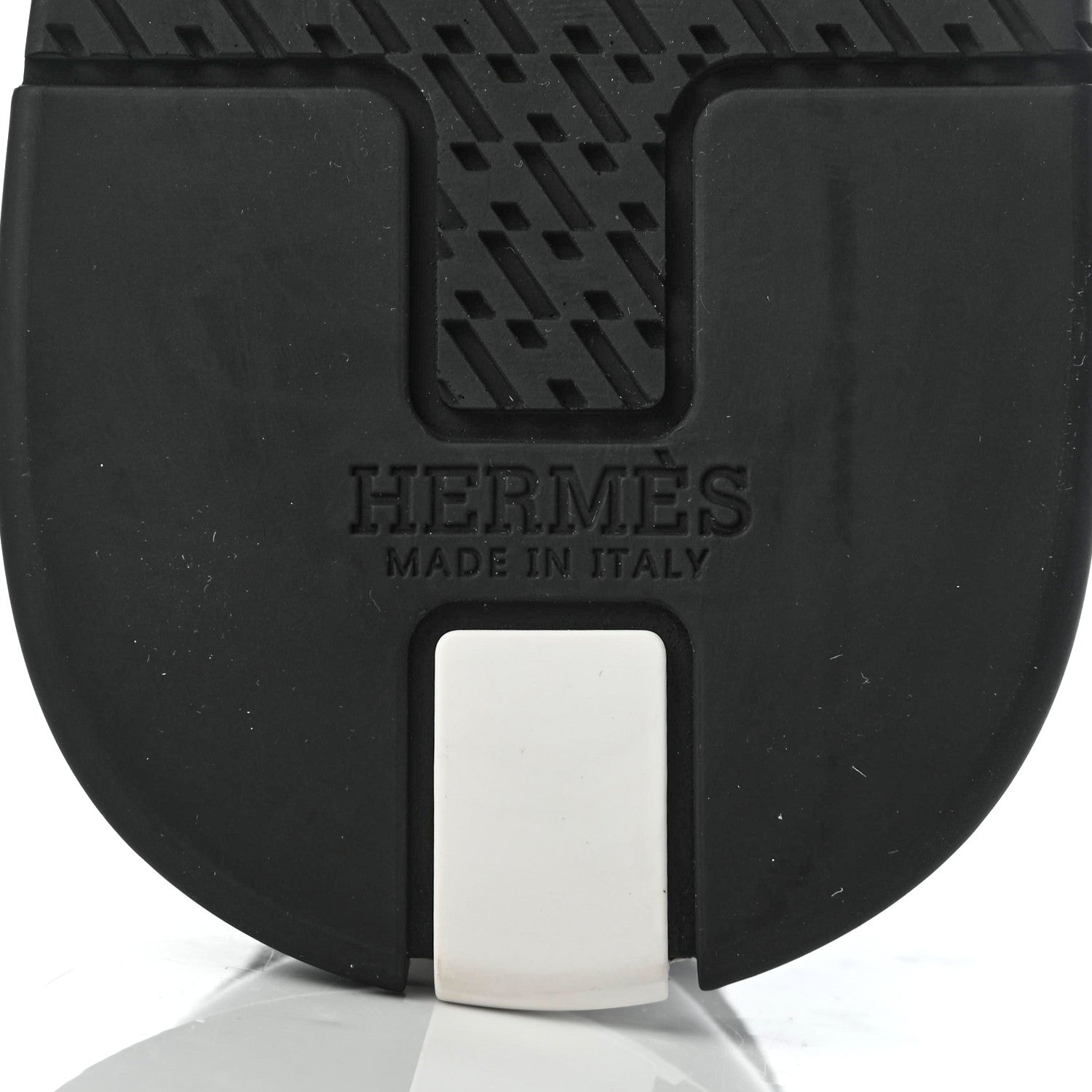 Hermes Neoprene Suede Sneakers 43 Black White 6 of 8
