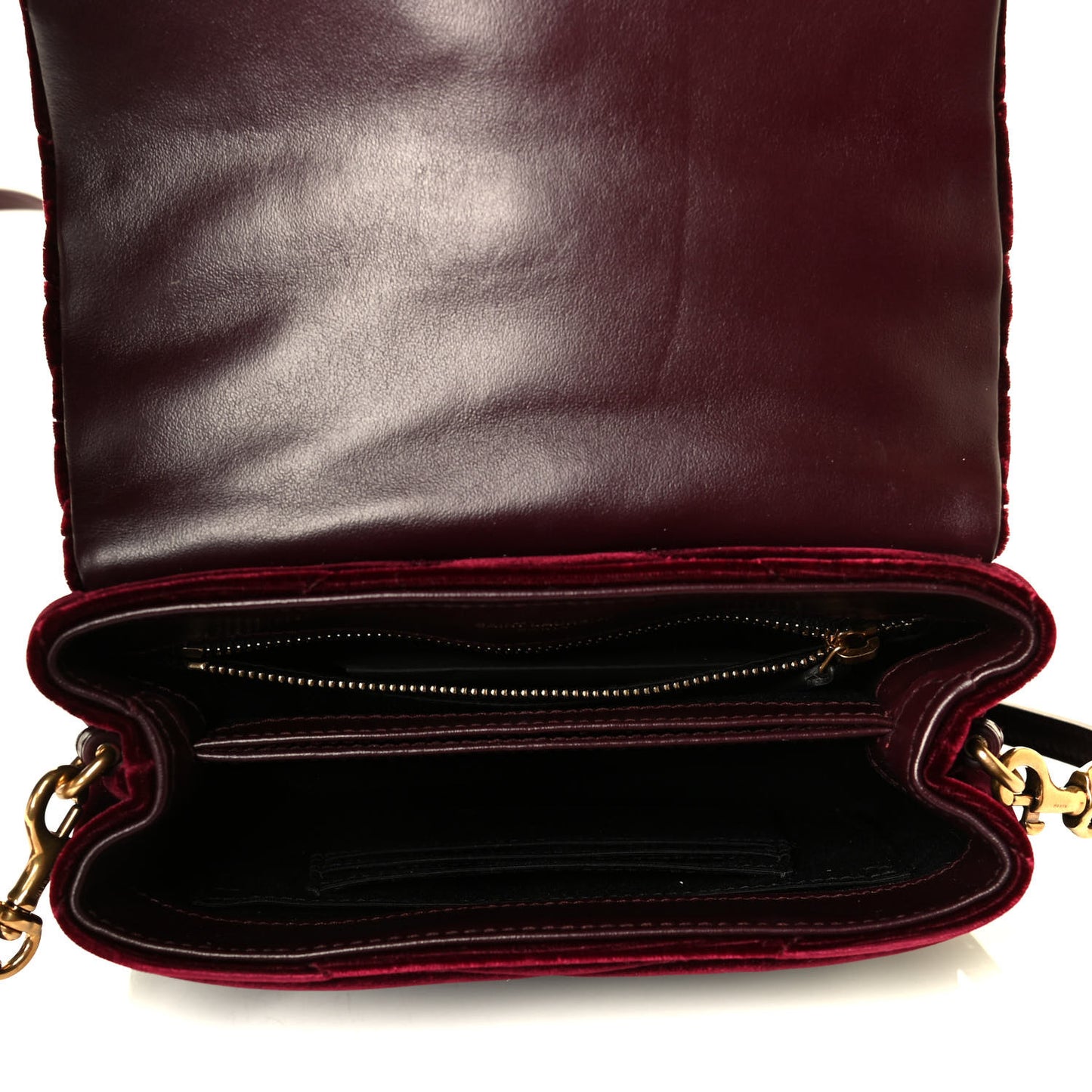 Velvet Y Quilted Monogram Toy Loulou Crossbody Bag French Burgundy