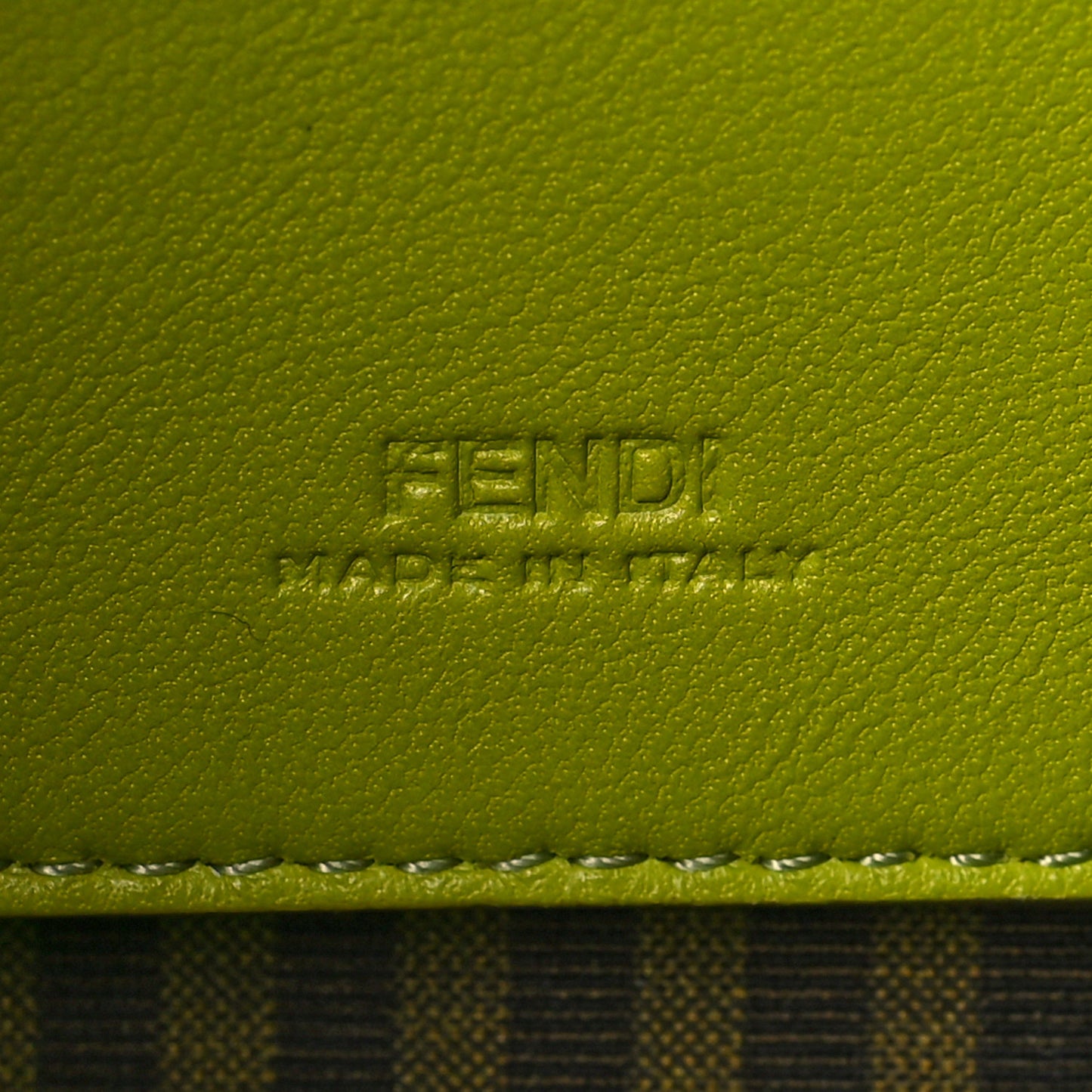 Silk Satin Phone Baguette Wasabi
