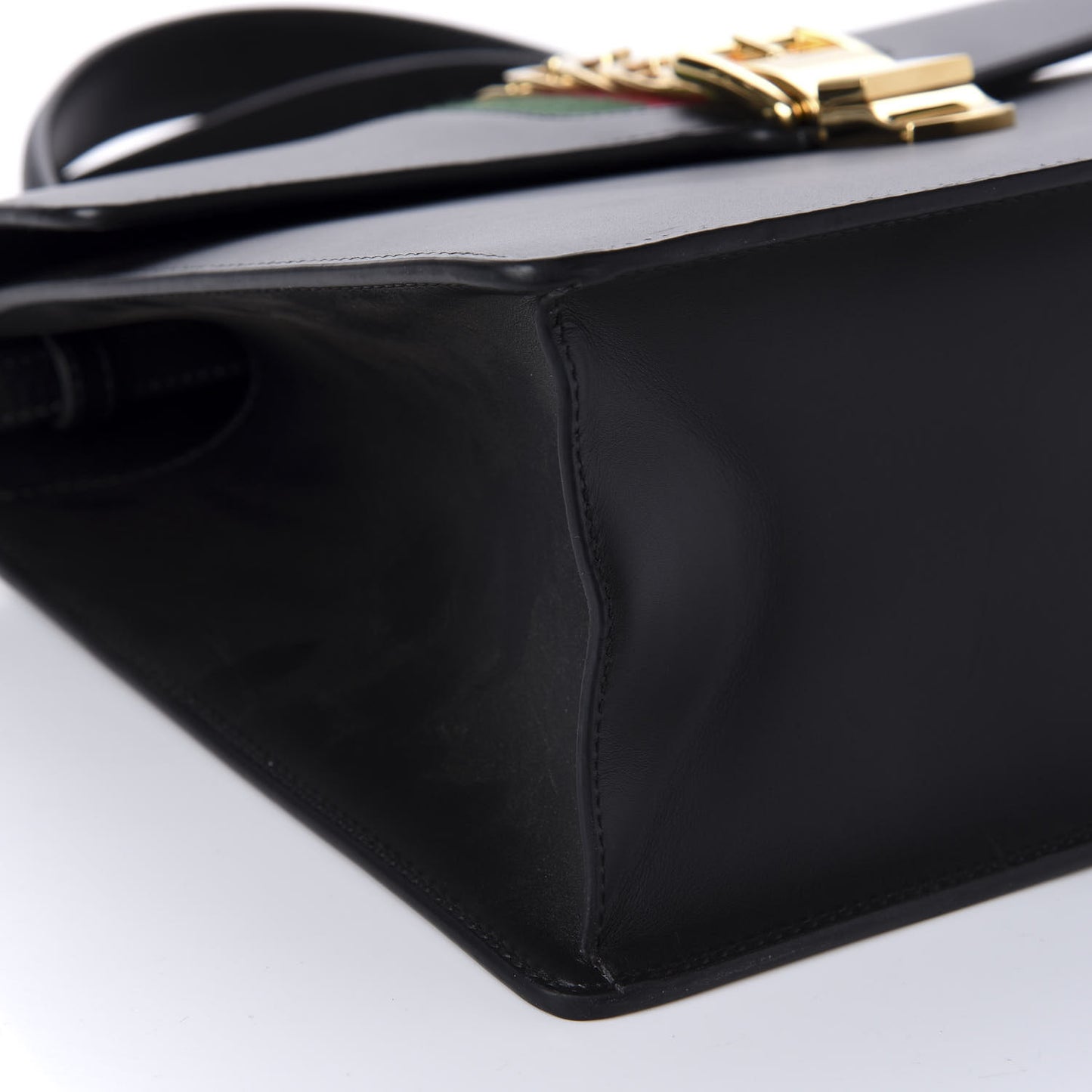 Calfskin Medium Sylvie Top Handle Bag Black