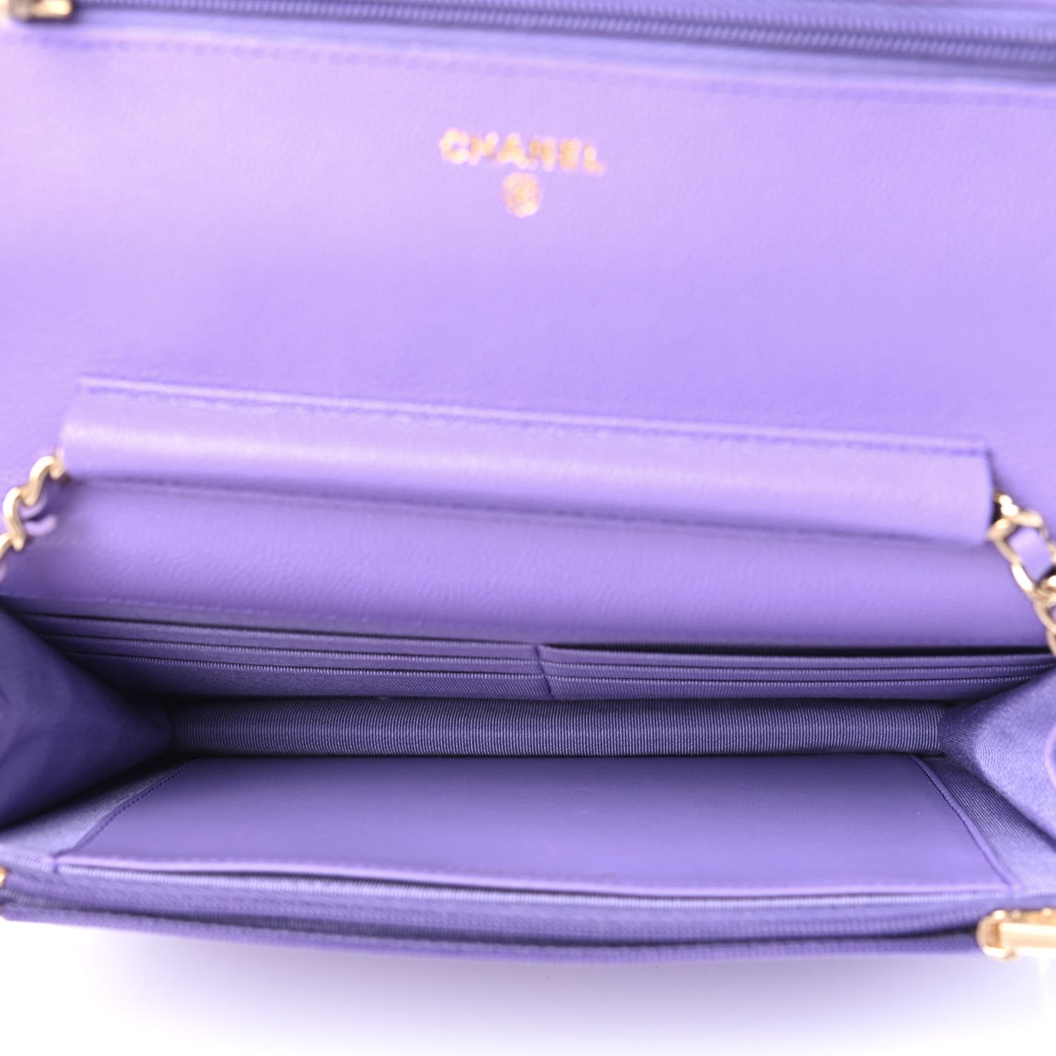 Chanel Caviar Quilted Wallet On Chain WOC Purple 4 of 9