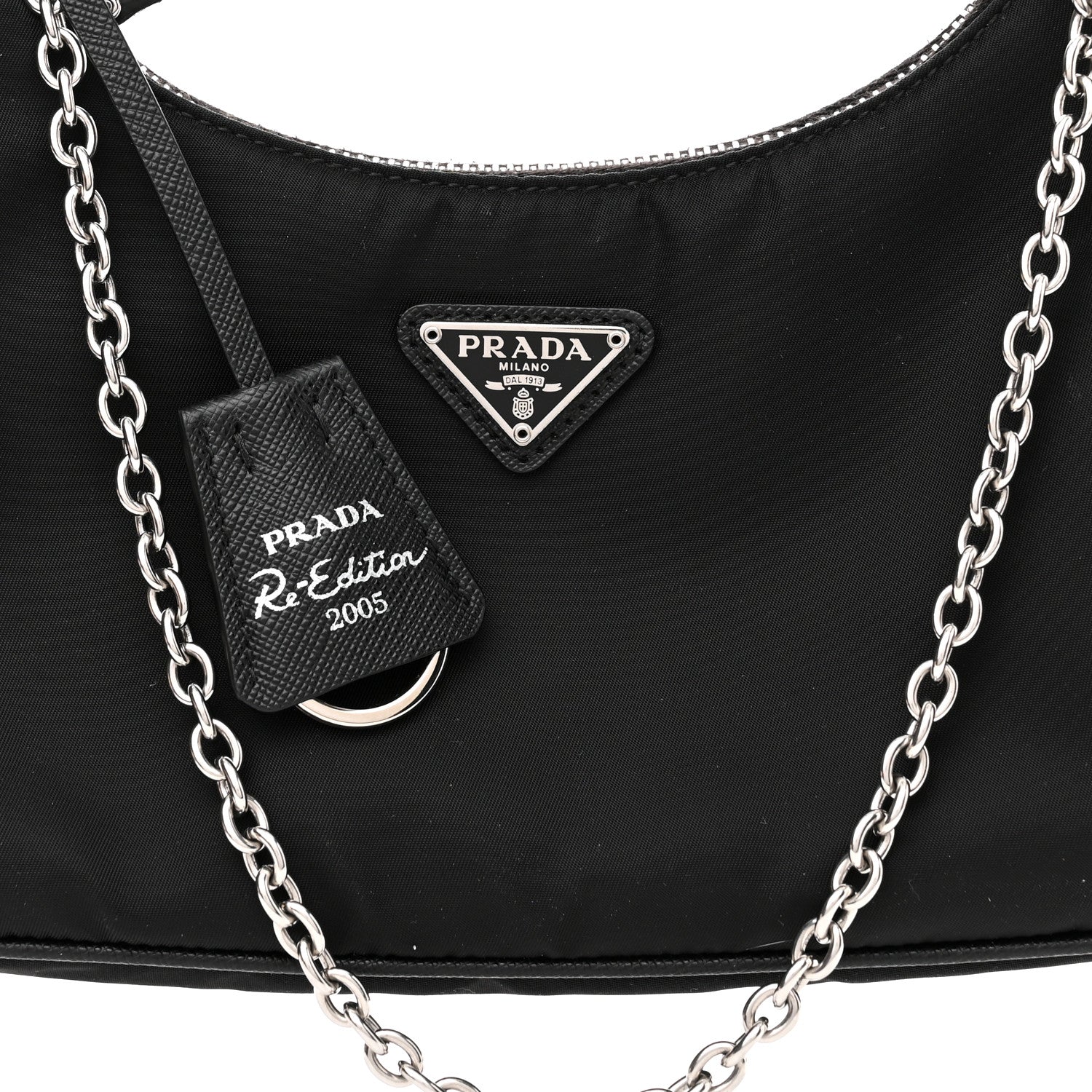 Prada Nylon Re-Edition 2005 Shoulder Bag Black 9 of 11