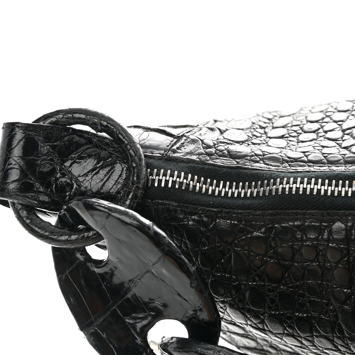 Nancy Gonzalez Crocodile Chain Hobo Black 14 of 14