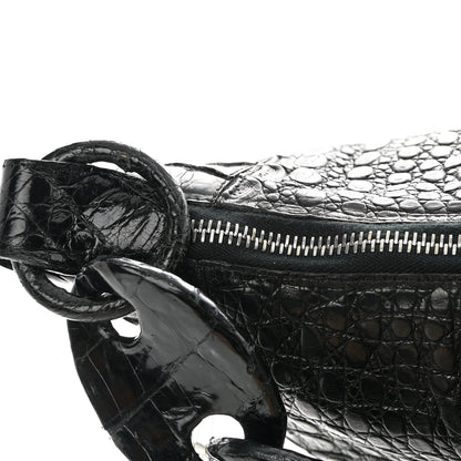 Nancy Gonzalez Crocodile Chain Hobo Black 14 of 14