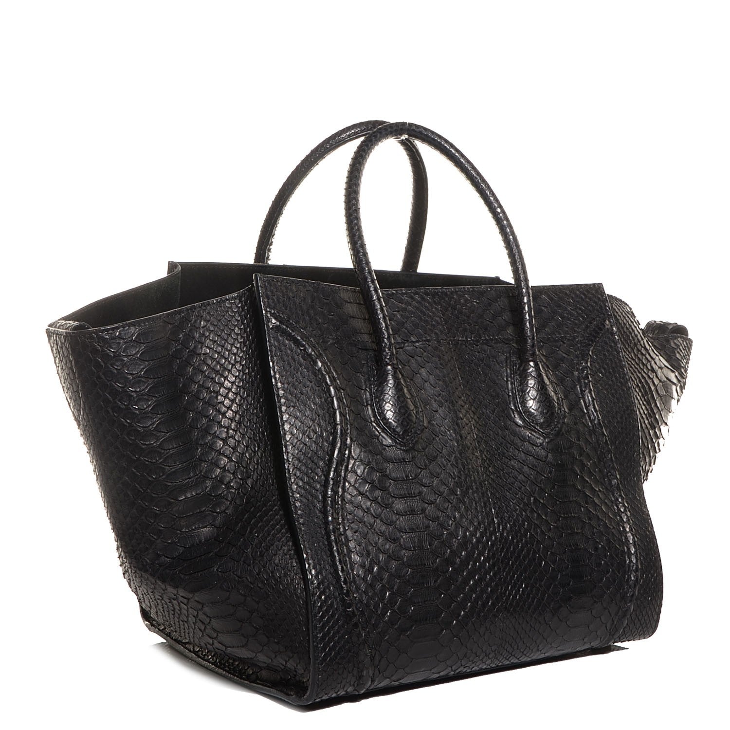 Celine Python Medium Phantom Luggage Black 3 of 8