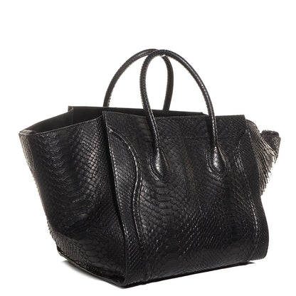 Celine Python Medium Phantom Luggage Black 3 of 8