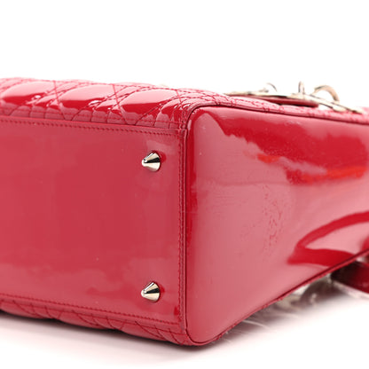 Christian Dior Patent Cannage Medium Lady Dior Red 10 of 13
