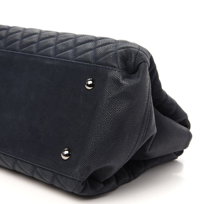 Chanel Iridescent Caviar Quilted Lady Pearly Tote Navy 7 of 10