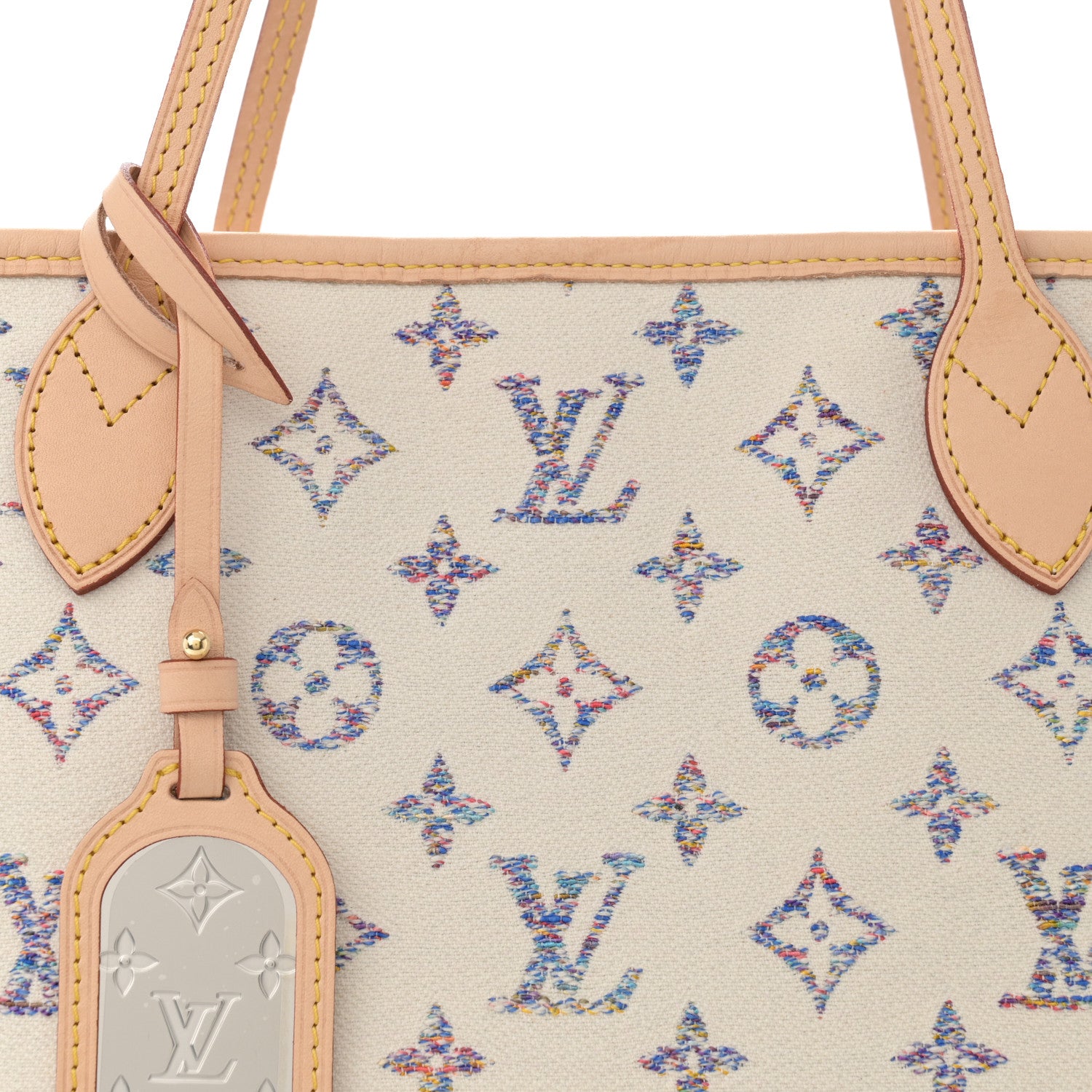 Louis Vuitton Monogram Jacquard Neverfull MM Multicolor Beige 7 of 9