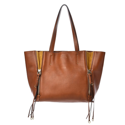 Chloe Smooth Calfskin Medium Milo Shopping Tote Caramel 1 of 10