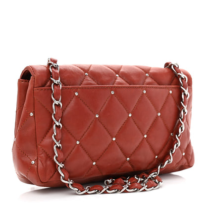 Chanel Lambskin Studded Medium Flap Orange 3 of 11