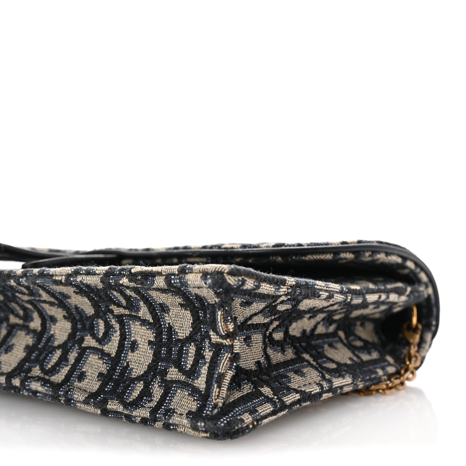 Christian Dior Oblique Saddle Chain Pouch Blue 9 of 9
