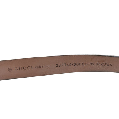 Gucci Calfskin Horsebit Skinny Belt 85 34 Brown 5 of 6