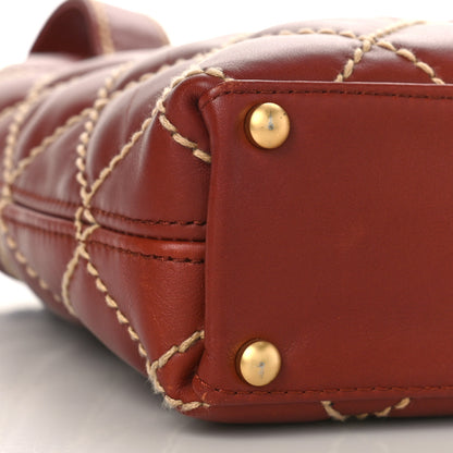 Chanel Calfskin Stitch Small Surpique Tote Brown 8 of 9