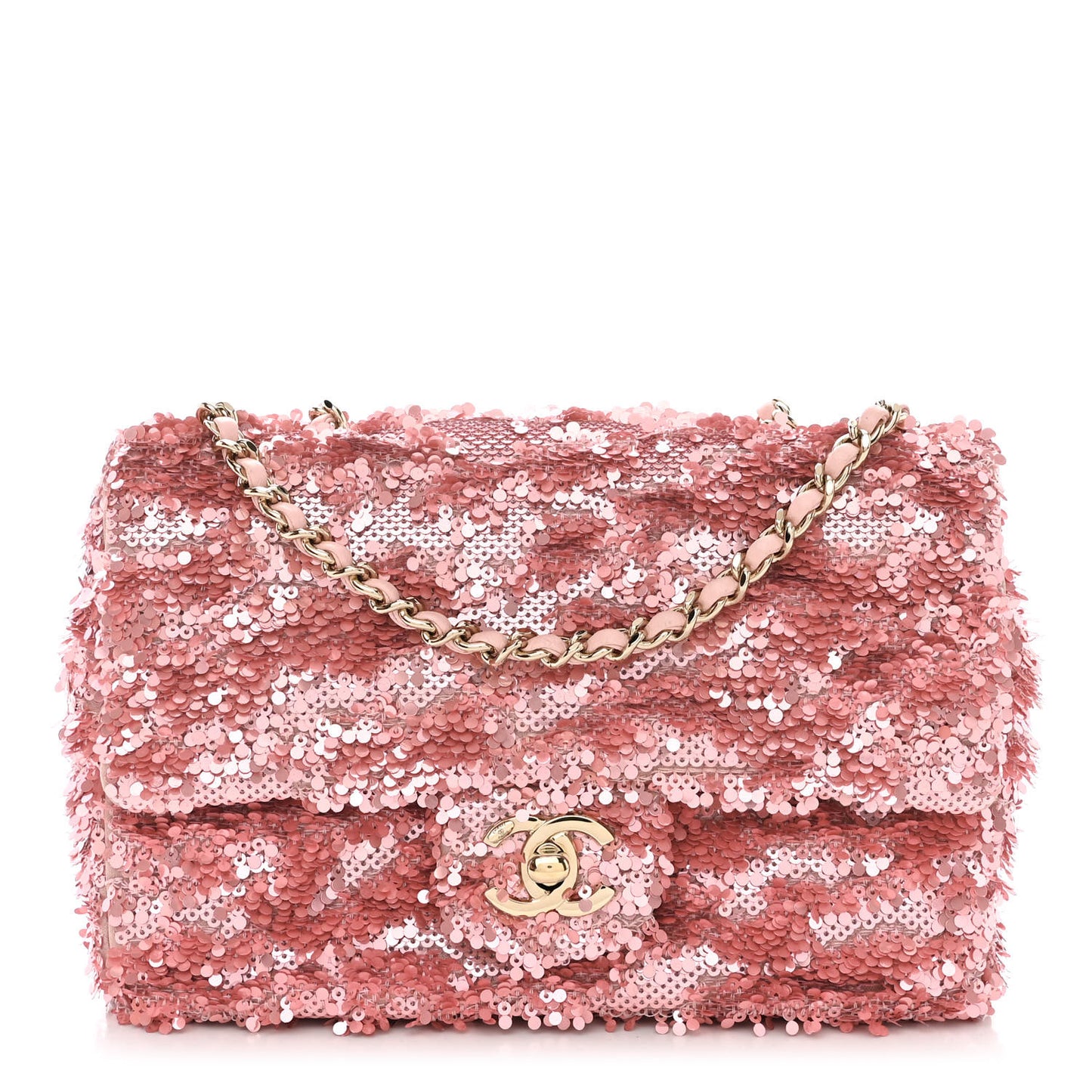 Sequin Mini Rectangular Flap Pink