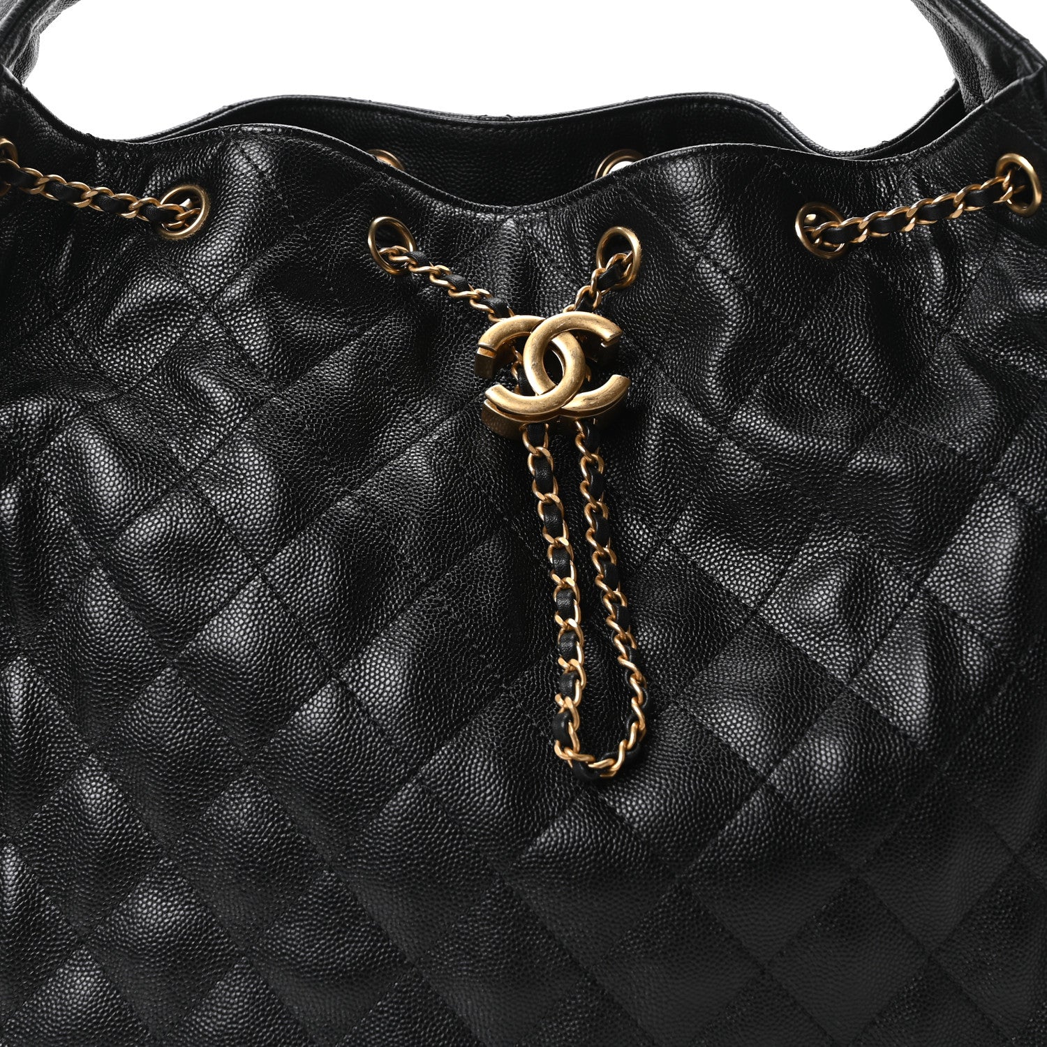 Chanel Caviar Quilted Medium Chanel 25 Handbag Black 9 of 12